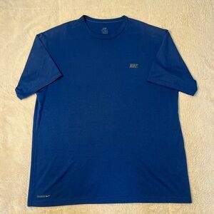 Vintage Nike Sportswear Training Running Blue Dri Fit T Shirt Mens L 90s Y2K Vtg